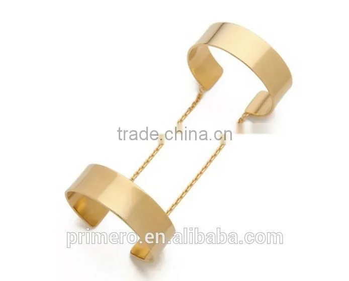 New Euro-American Vintage Two-ring Chains Arm Bangles Alloy multilayered bracelet