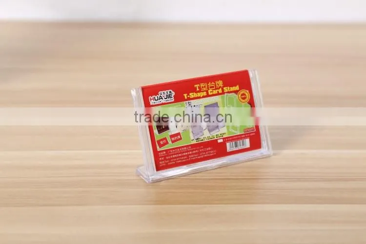 Custom T shape Plastic Centerpiece Display stand Card stand