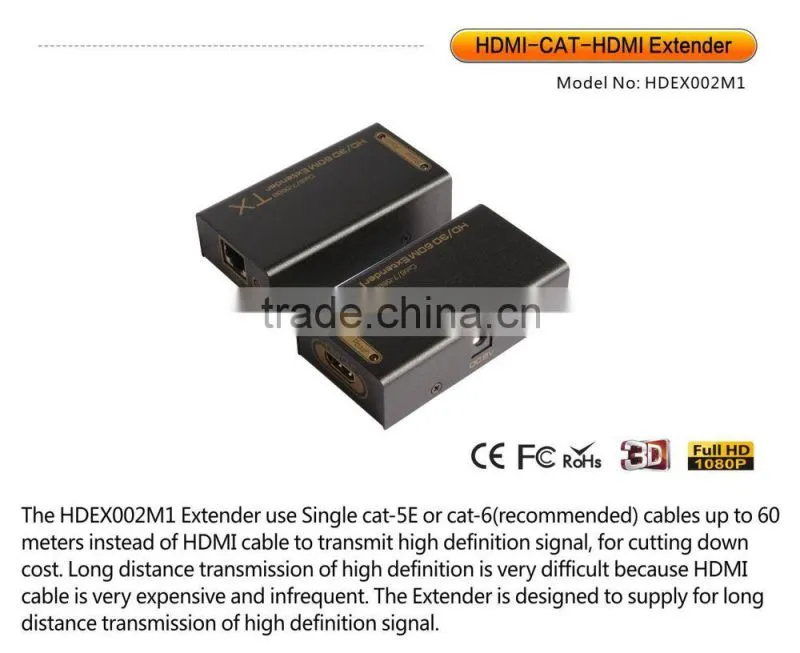 60m HDMI Extender Over cat5e & cat6e cable