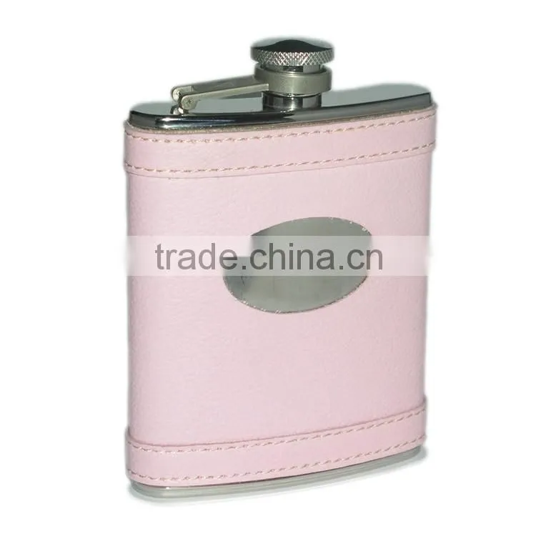 6oz novelty wooden hip flask