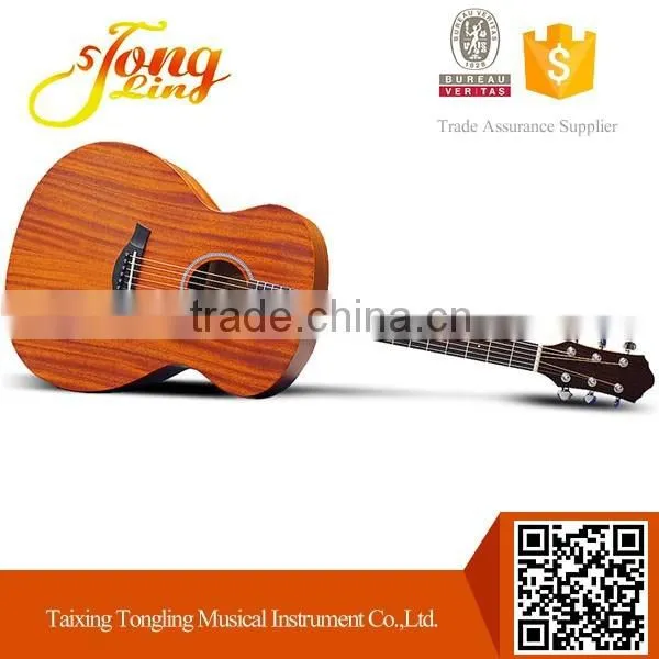 36'' Popular High Quality Mahaga Plywood Fully Handmade Acoustic Guitar For Sale(TL-0035)