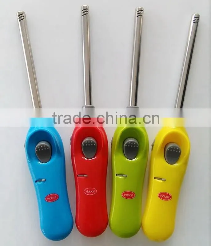 Plastic refillable touch stash grill lighter with customized colors