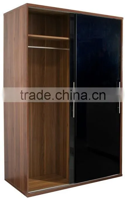 Home Use Black Vienna Two Door Sliding Wardrobe