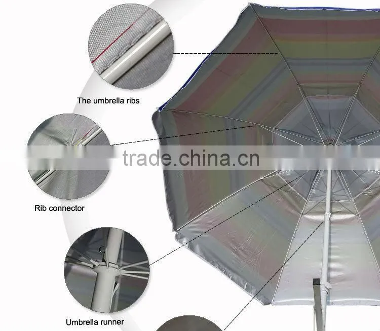 210CM*8K striped color steel handle umbrella
