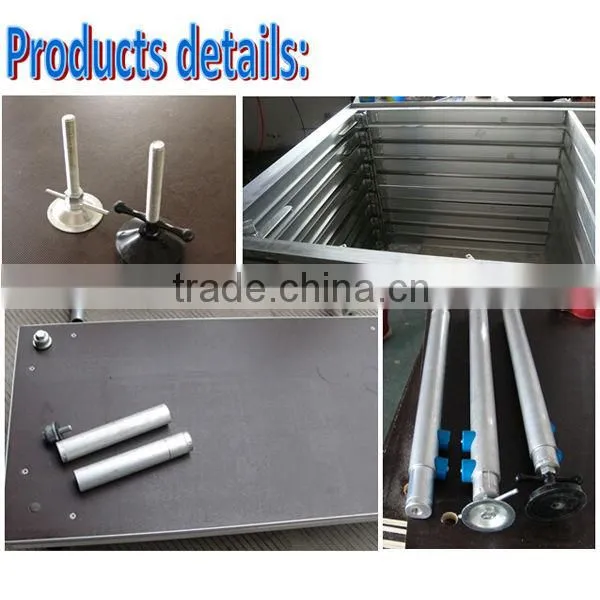 Height adjustable aluminum stage deck, portable stage for outdoor events