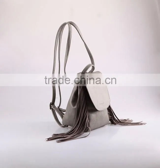 4770 Newest Attractive Individual Bohemadies Tassels side Decoration PU Small Size Backpackian Chic L