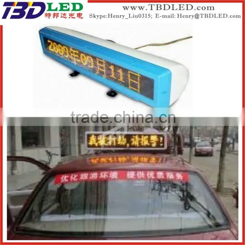 High resolution P6 outdoor led taxi top display screen mini led car top display