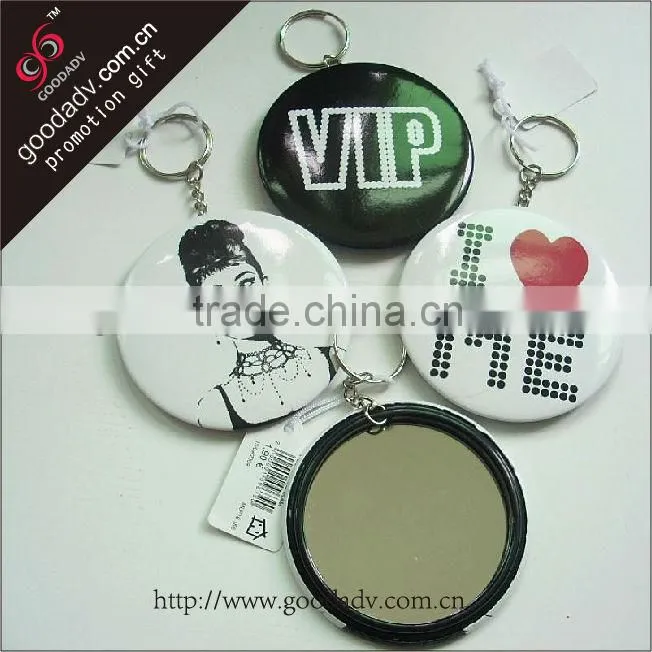 new products for 2014 promotional gifts tin pocket mirrow