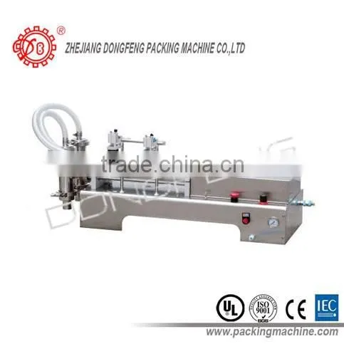 2016 SS304/316 semiautomatic double heads liquid filling machine-DLF