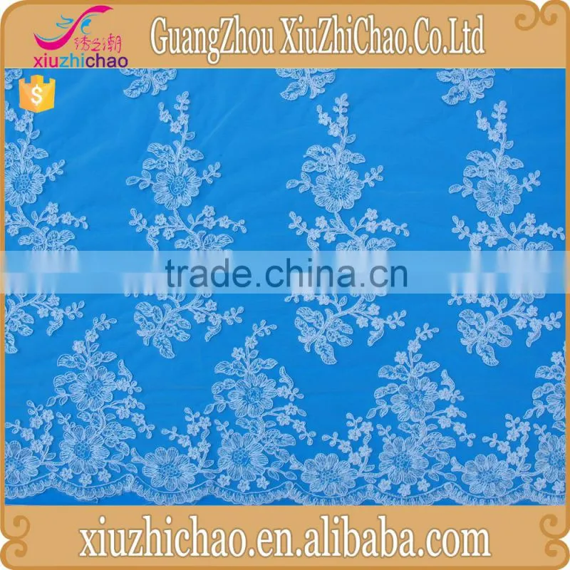 M0020-1A Hot Sale French Tulle Lace Fabric Embroidery Wedding Dress