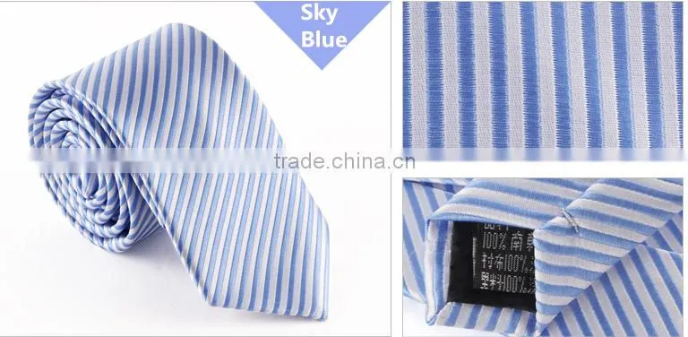 fashion design mens necktie blue stripe school uniform tie