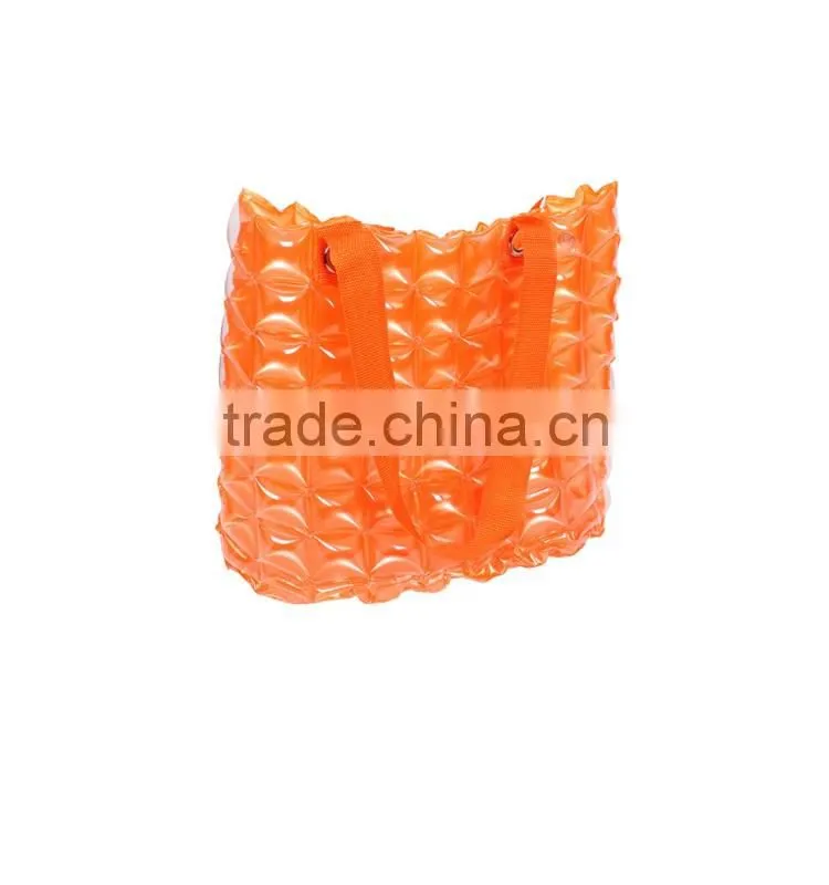 2016 fashion waterphoof plastic tote pvc bubble beach inflatable bag
