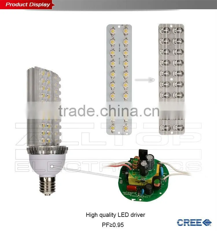 28w 30w 36w high power 12v e40 or e27 base led corn street lamp