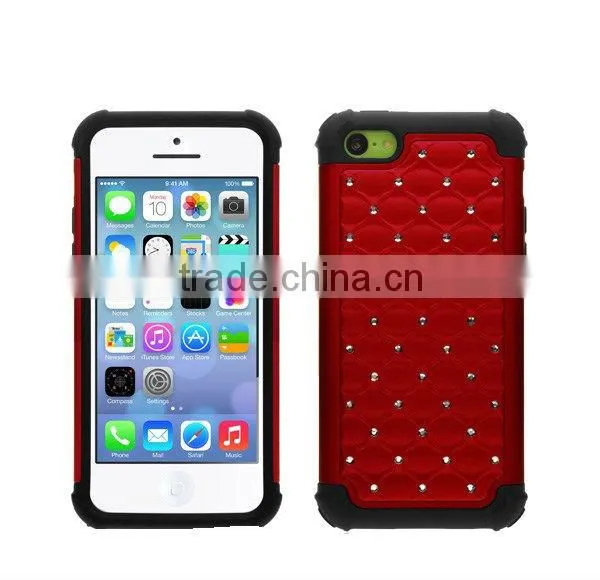 DIAMOND BLING SHOCKPROOF HARD MOBILE PHONE CASE COVER FOR IPHONE 5C