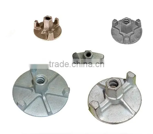 Formwork Galvanized Tie Rod Casting iron wing Nut 15 / 17mm