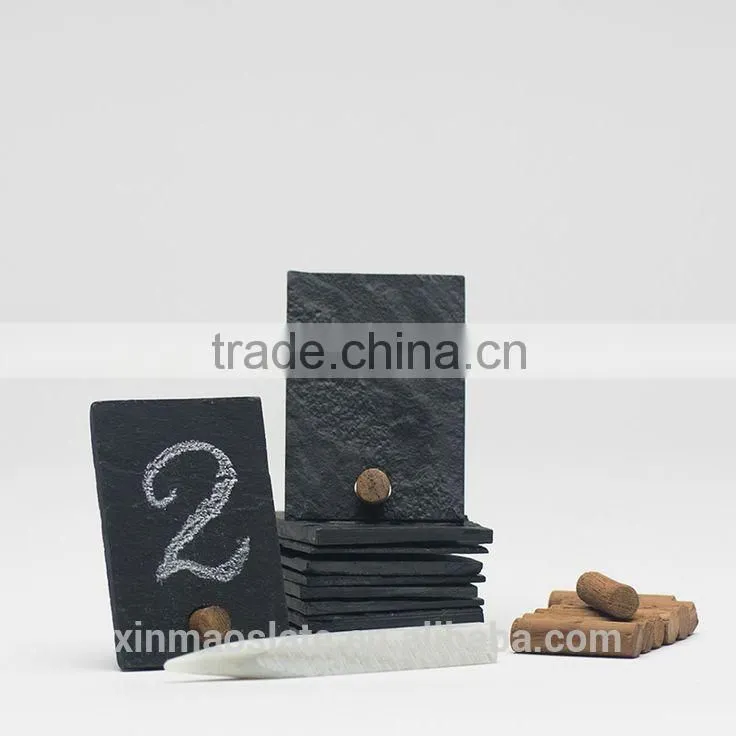 'factory direct' Resturant Decoration Slate Name Card SBBQ-1005RD1AK