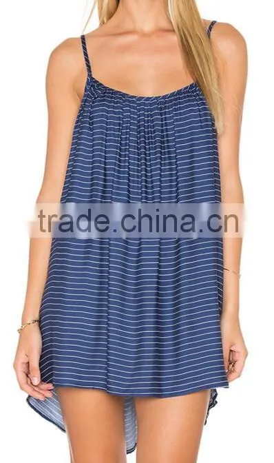 2016 Summer Comfortable Stripe Beach Party Wear Dresses