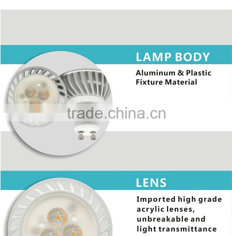 LED spotlight GU10 series 3W warm white cool white gu10 led spotlight spot bulb AC85-265V