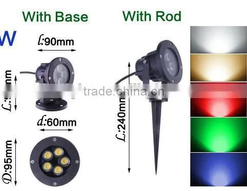 3W 5W Single Color and RGB Color outdoor garden pillar light