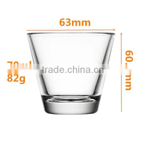 70ml small clear wine glass cup
