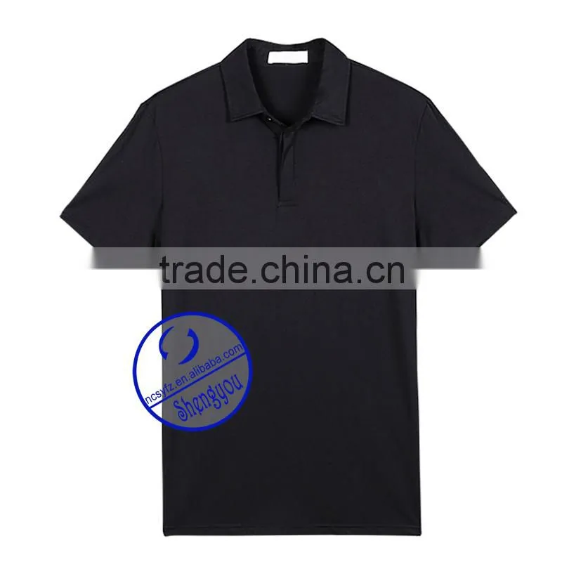 Custom bulk wholesale black polo shirt for men