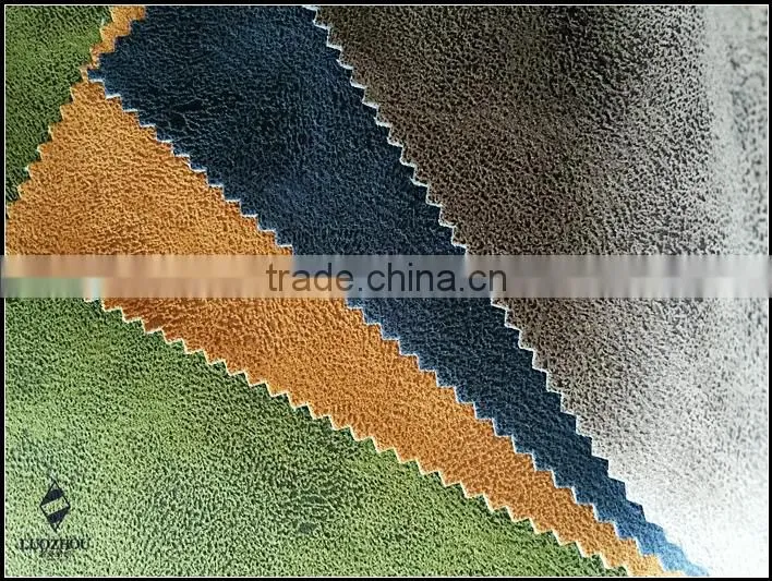 leather feeling printed suede for sofas