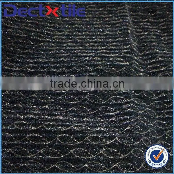 High quality fashion designs flocked velvet fabric for curtain