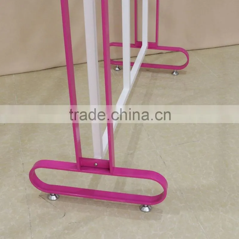 Factory Clothes Display Rack pink garment display stand for lingeries gearment store