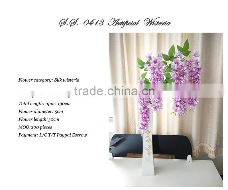hot sale silk flower artificial wisteria tree