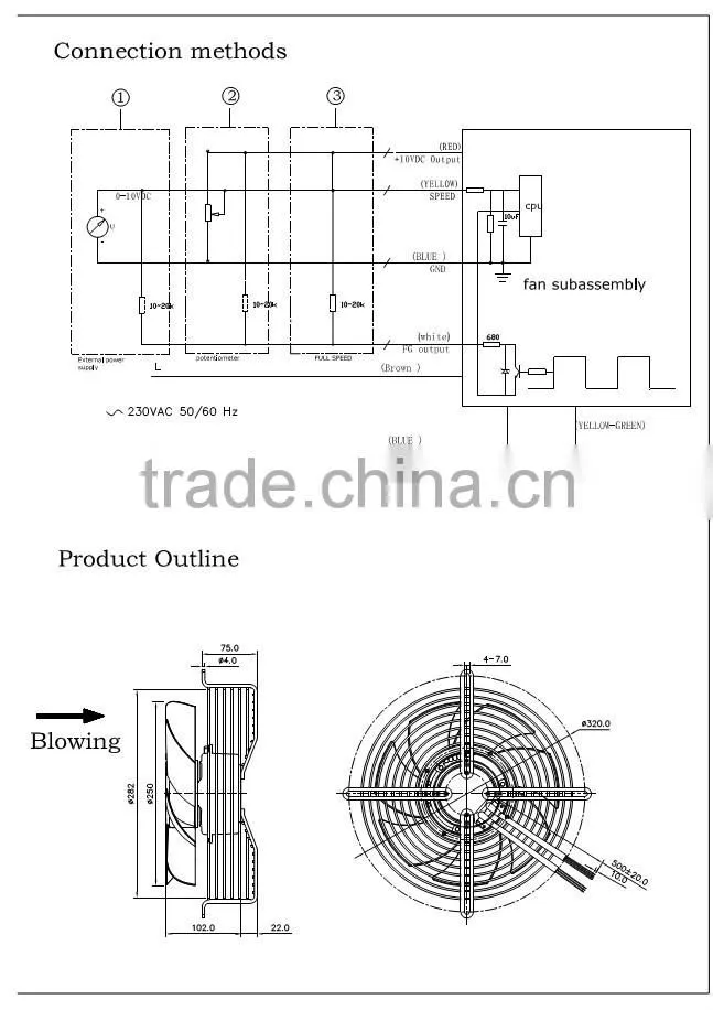 NEW Product ! PSC 230v EC Cooling Fan for GE With CE & UL Since 1993
