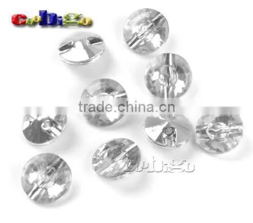 20L(13mm)White Acrylic Cut Culet Back Fashion Rhinestone&Crystal Button For Stylish Bags Garment Shoes #FLN012-20L(06)