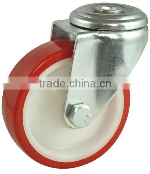 4 inch PU industrial screw caster wheels