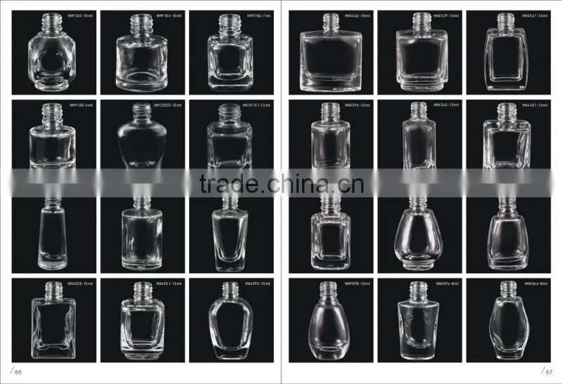 Empty glass nail polish bottle small glass bottles