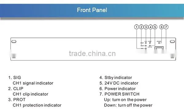 ITC T-1D120C Series 120W 240W 350W 500W PA Class D Digital Amplifier with CobraNet
