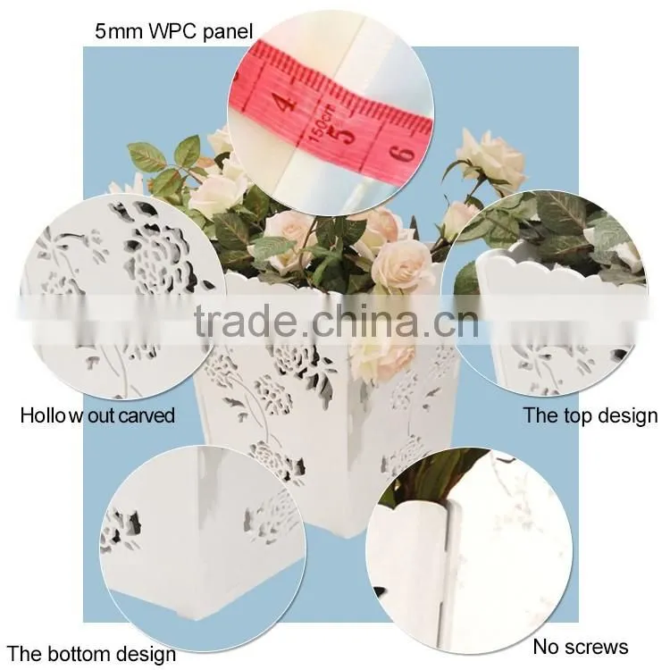 Artificial New Designed Morden Indoor wood Flower Pot From China Direct Manufacturer Wholesale Price