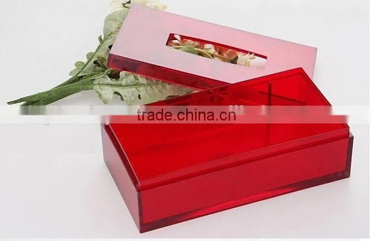 plastic high quality colored tissue box for bathrom accessory set