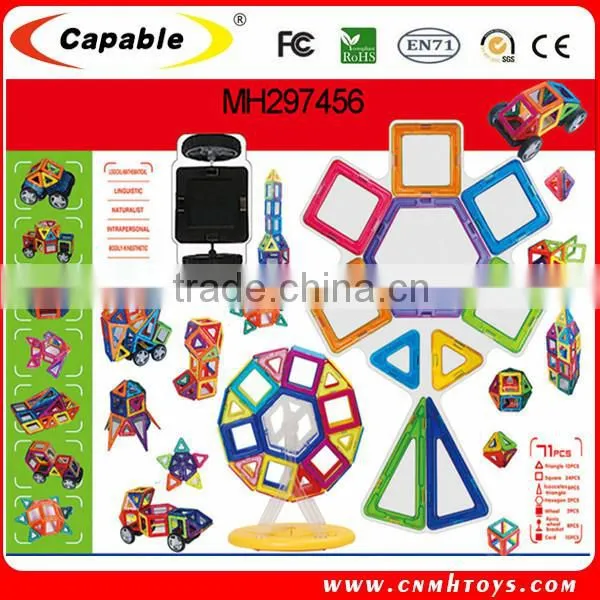 Educational DIY magnetic building blocks/magnetic building sets/ 3D magnetic building shapes toy