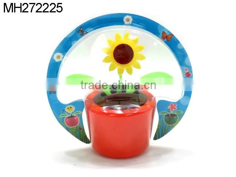 Solar power swing flower car decoration toys