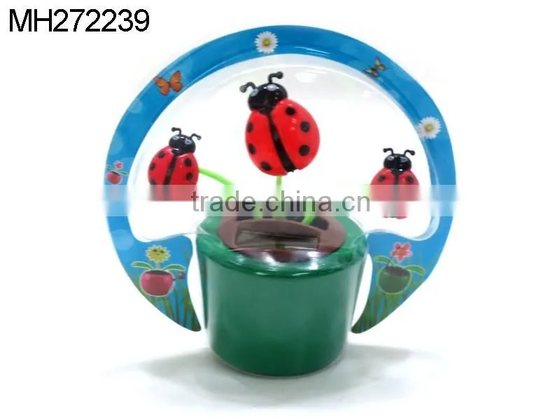 Solar power swing flower car decoration toys