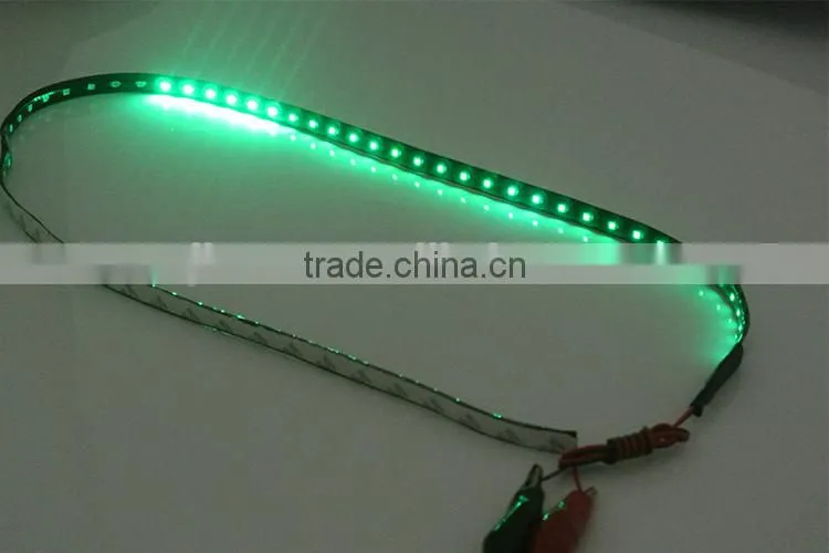 LED 90cm Strip Knight Rider 66 smd Single Green Flashing Led Lights for Cars and Motorcycles