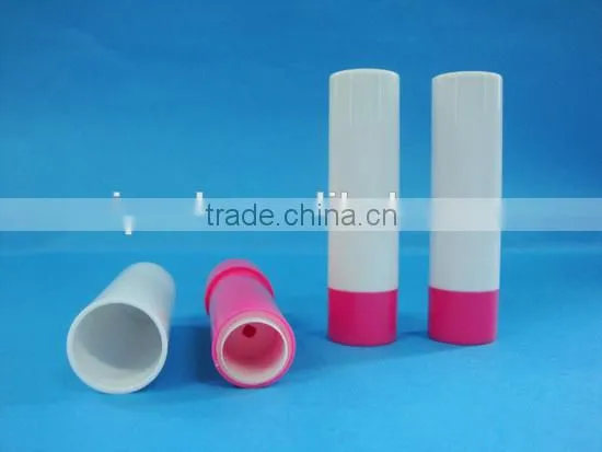 plastic flat oval lipstick tube, clear plastic lip balm tube, plastic cosmetic tube