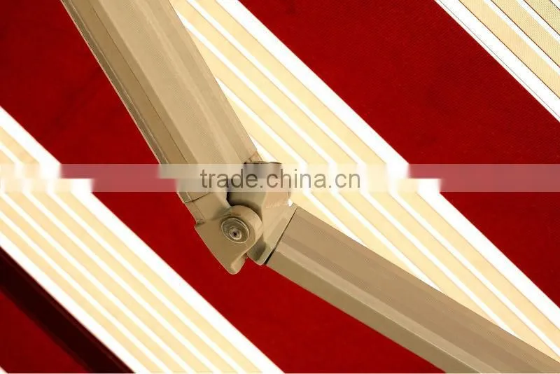 Economic outdoor non-cassette retractable awning
