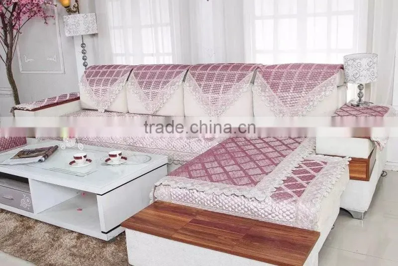 Print microfleece fabric sofa cover