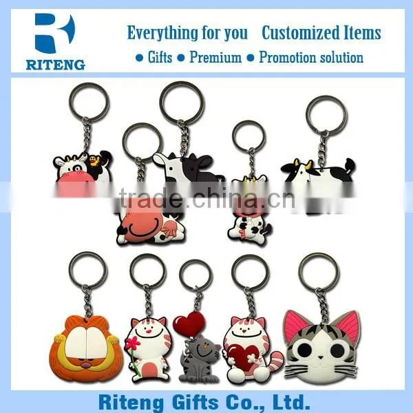 Cute Animal shaped PVC Keychain Promotional Gift