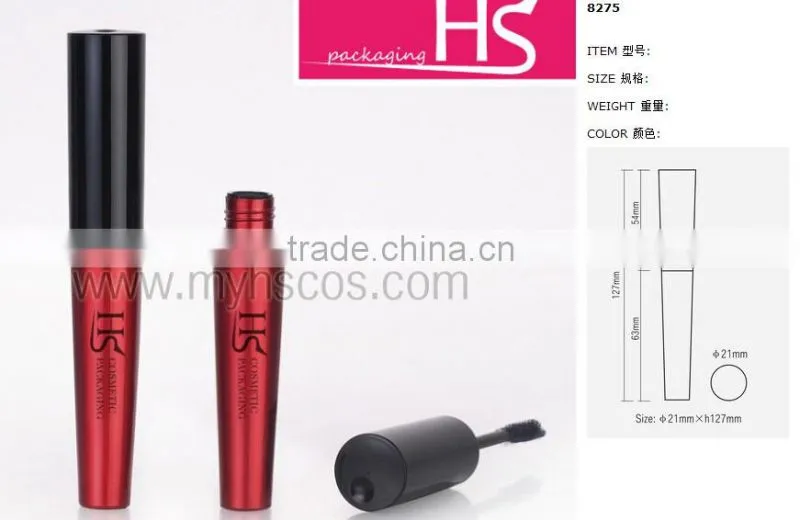 Best sale red cosmetic mascara plastic tube with brush