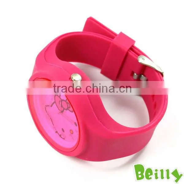 Fashion cartoon silicone jelly candy watch soft skin bands 13colors factory