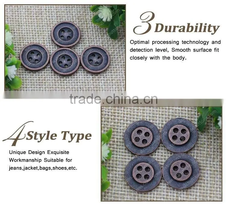 Round shape metal type shirt clothing button sew button