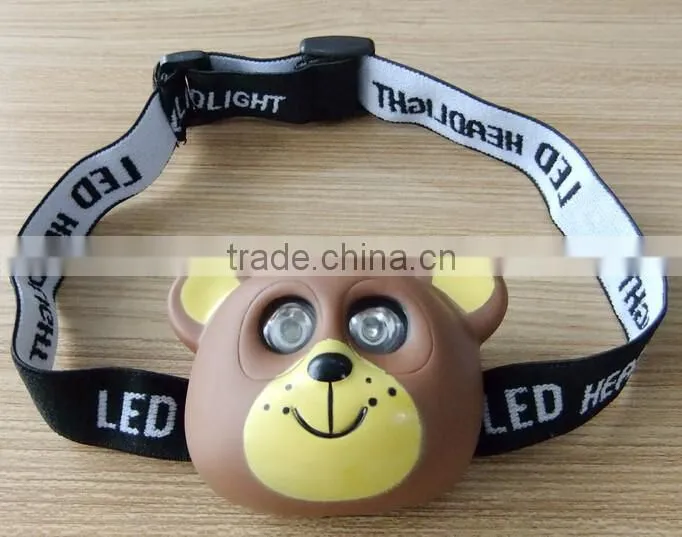 soft pvc animal coon mini headlamp