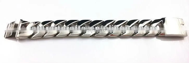 B476s 316l stainless steel fashion 2.5cm wide big heavy high polish chain bracelet