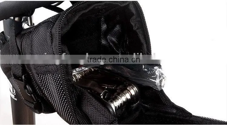 Black Bike Seat Pouch Bicycle Front Tube Bag Back Seat Storage Bag HYW048